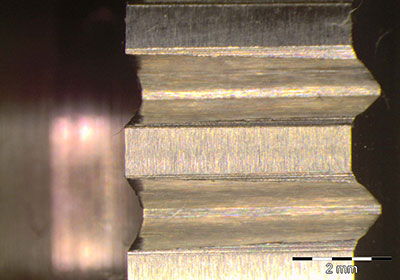 Räumwerkzeug Schneidkanten vor Präparation