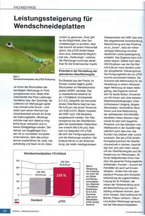 Leistungssteigerung für Wendeschneidplatten